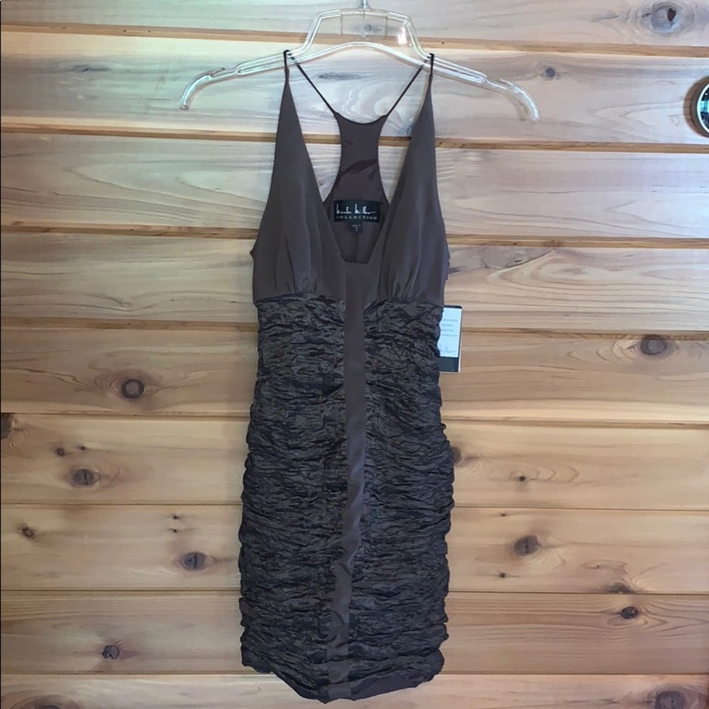 Nicole Miller brown cocktail dress never worn